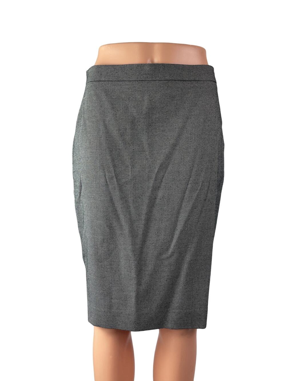 Ann Taylor Petite Women's Gray High Rise Knee Length Straight Pencil Skirt Sz 4